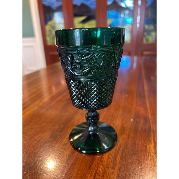 Johnson Brothers Green Glass Water Goblets. - Picture 3 of 8